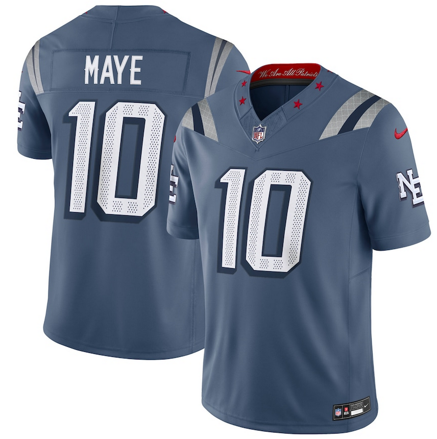 Men New England Patriots #10 Drake Maye Nike 2025 Rivalries blue Limited Jersey->new england patriots->NFL Jersey